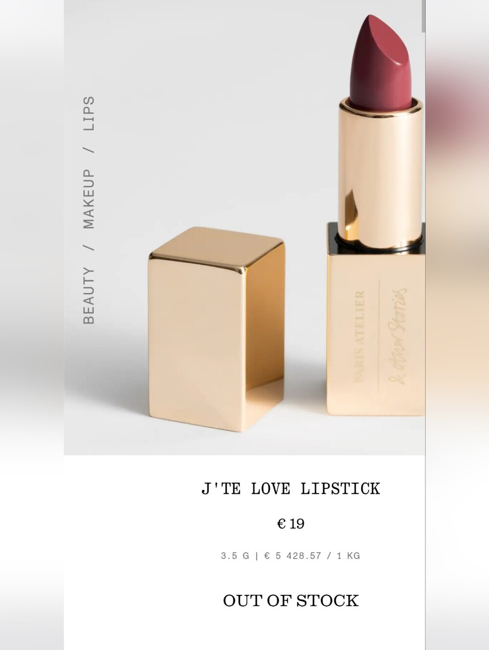 Paris Ateliar & Other Stories Lipstick